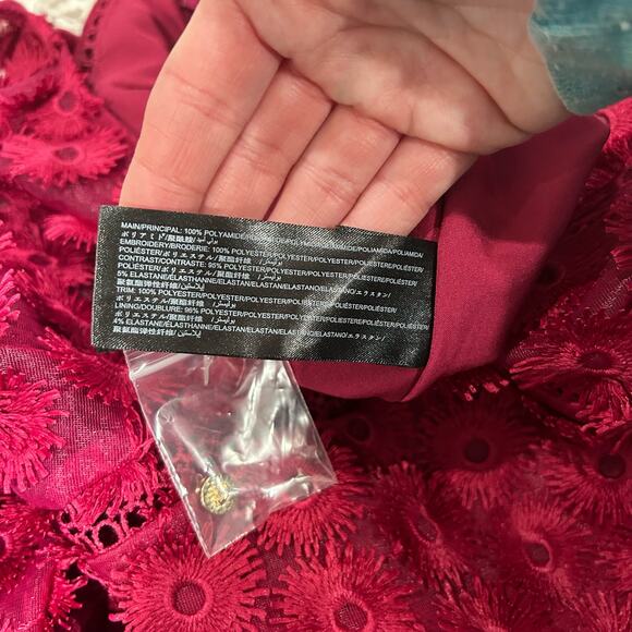 Keepsake Raspberry Mirrors Playsuit Floral Lace Sz S - Picture 3 of 6